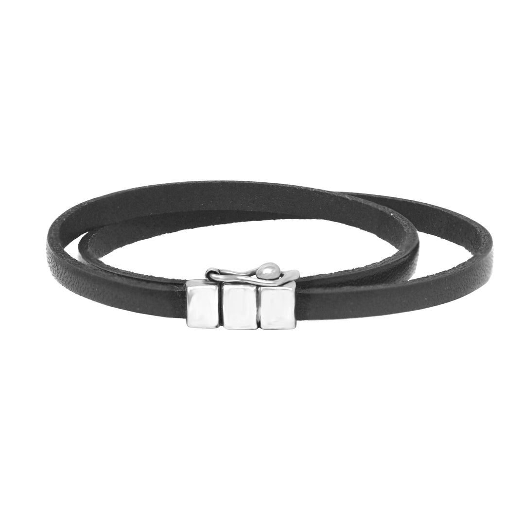 Small Double Wrap Simple Leather Bracelet