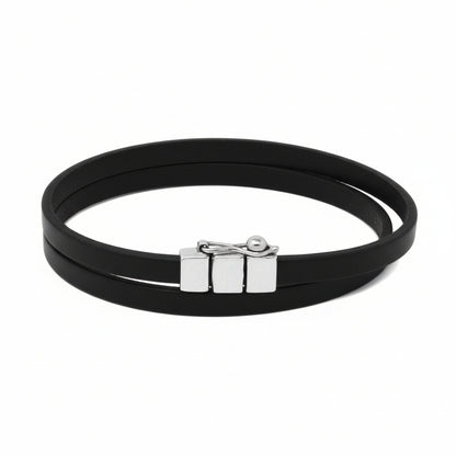 Small Double Wrap Simple Leather Bracelet