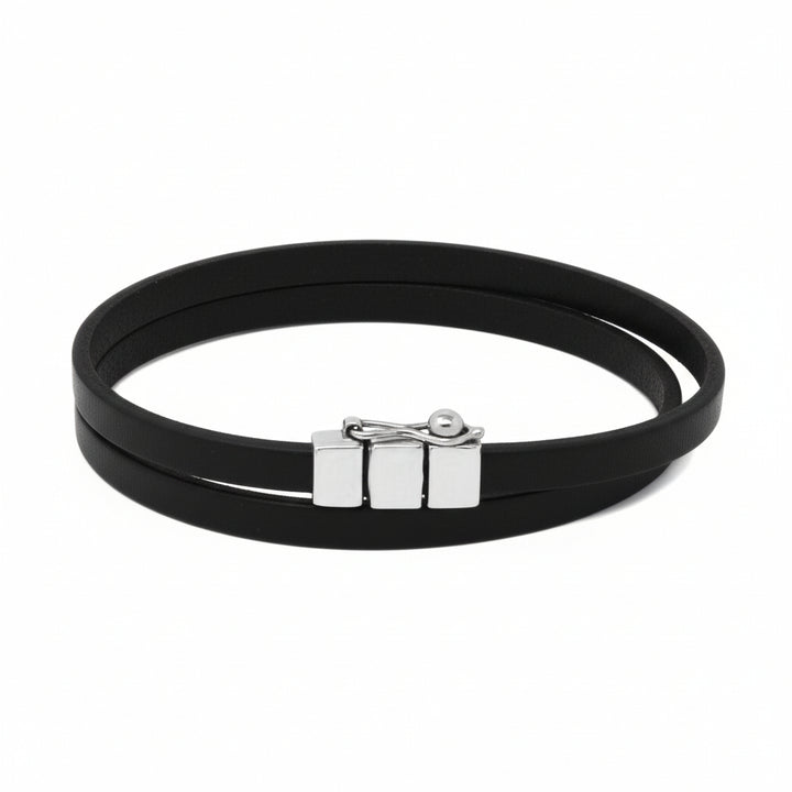 Small Double Wrap Simple Leather Bracelet