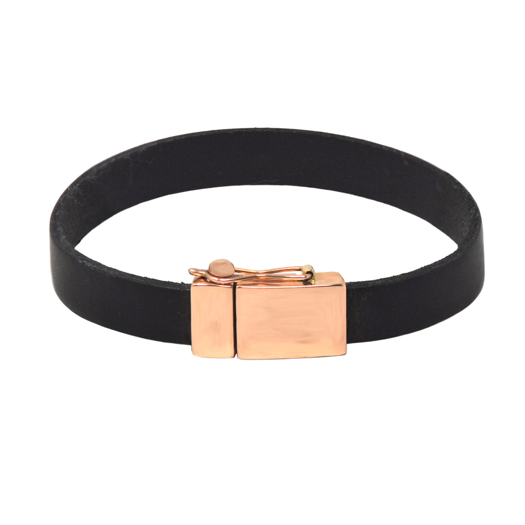 Rose Gold Simple Leather Bracelet