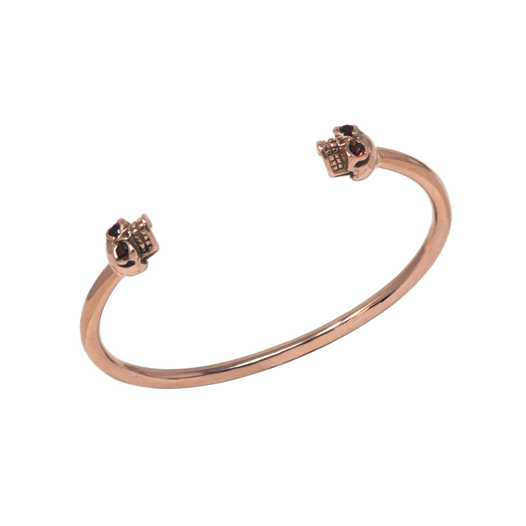 Skull Cuff Bracelet In Rose Gold