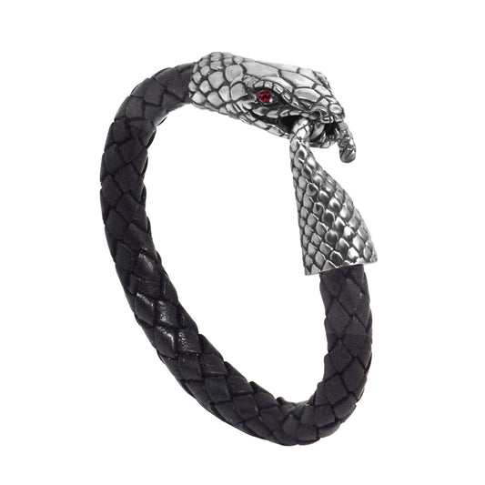 Snake Leather Weave Bracelet