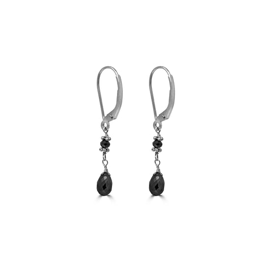 Black Diamond Drop Earrings