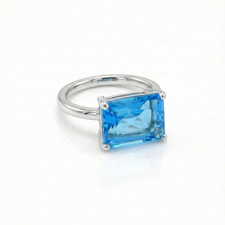 Emerald Cut Gemstone Ring