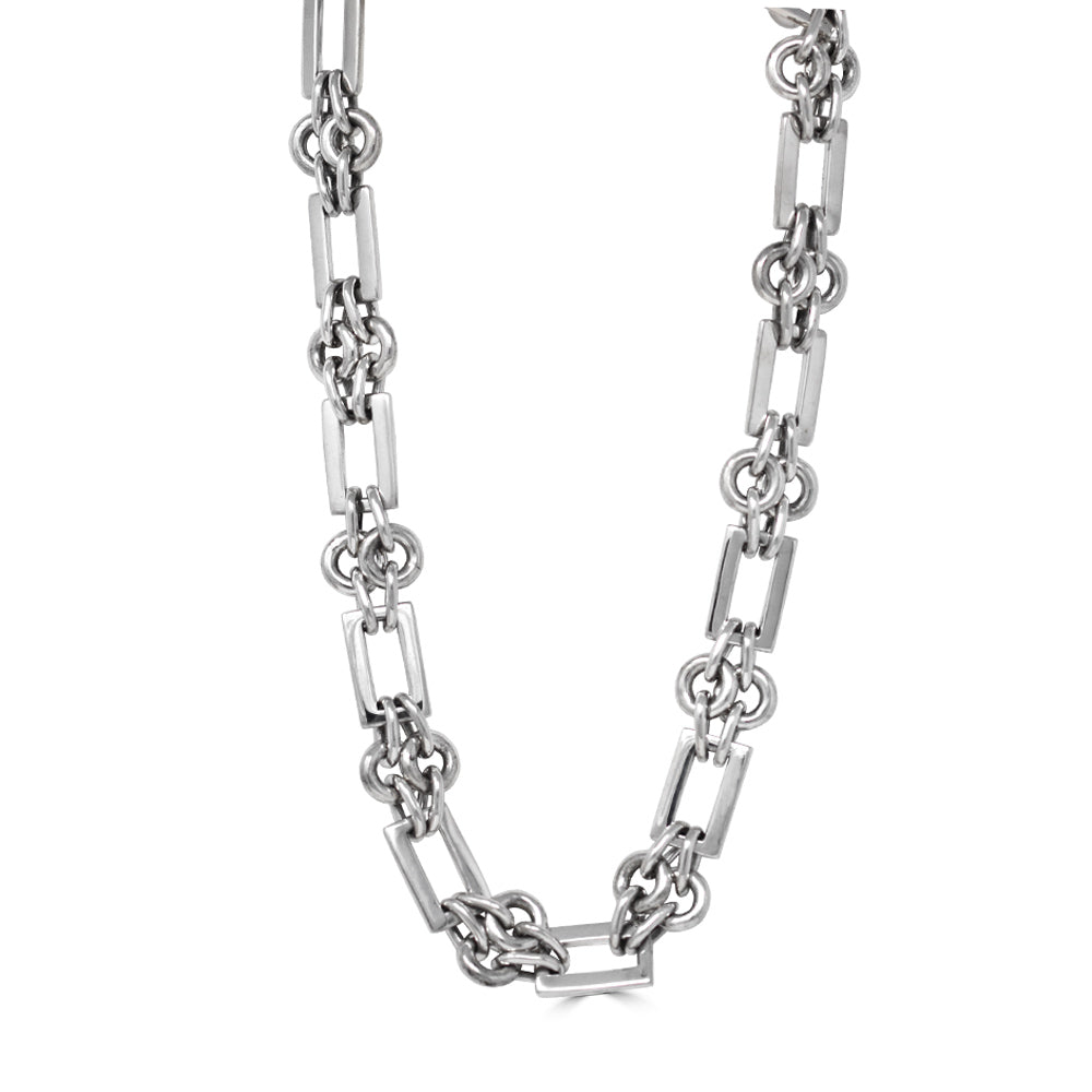Circles and Squares Link Necklace | Versani