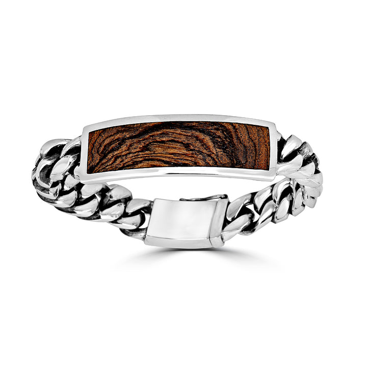 Medium Cuban Link Wood ID Bracelet