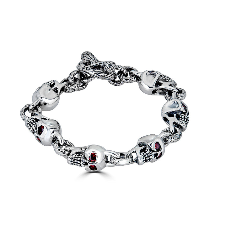 Large Skull Link Bracelet