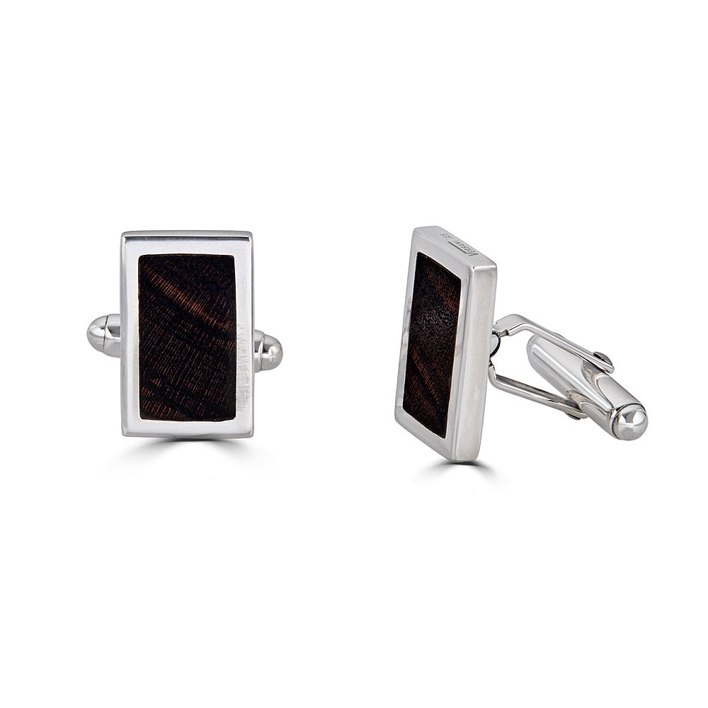 Wood Rectangular Cufflinks