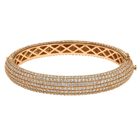 White Diamond Pavé Eternity Bangle Bracelet