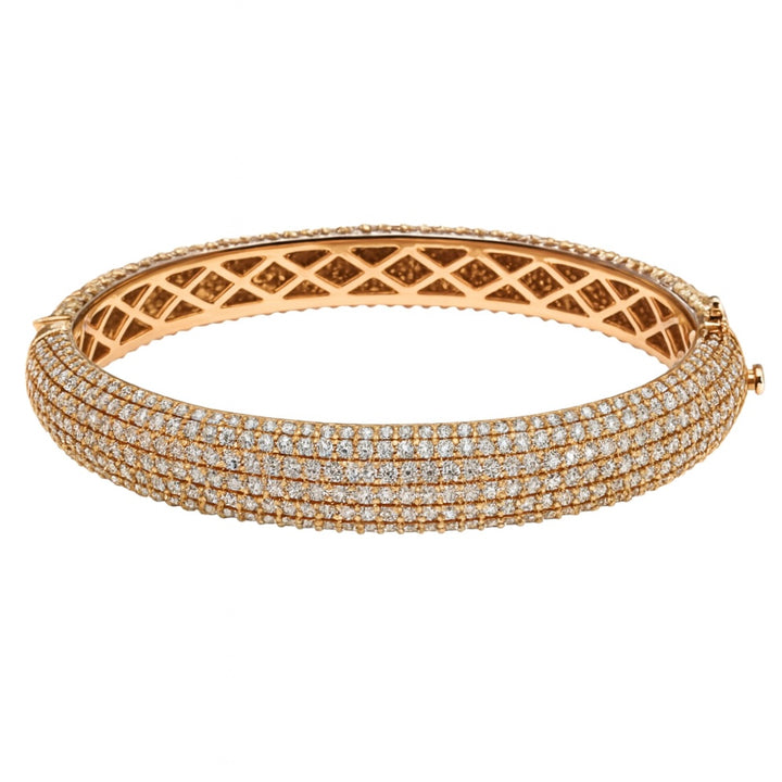 White Diamond Pavé Eternity Bangle Bracelet