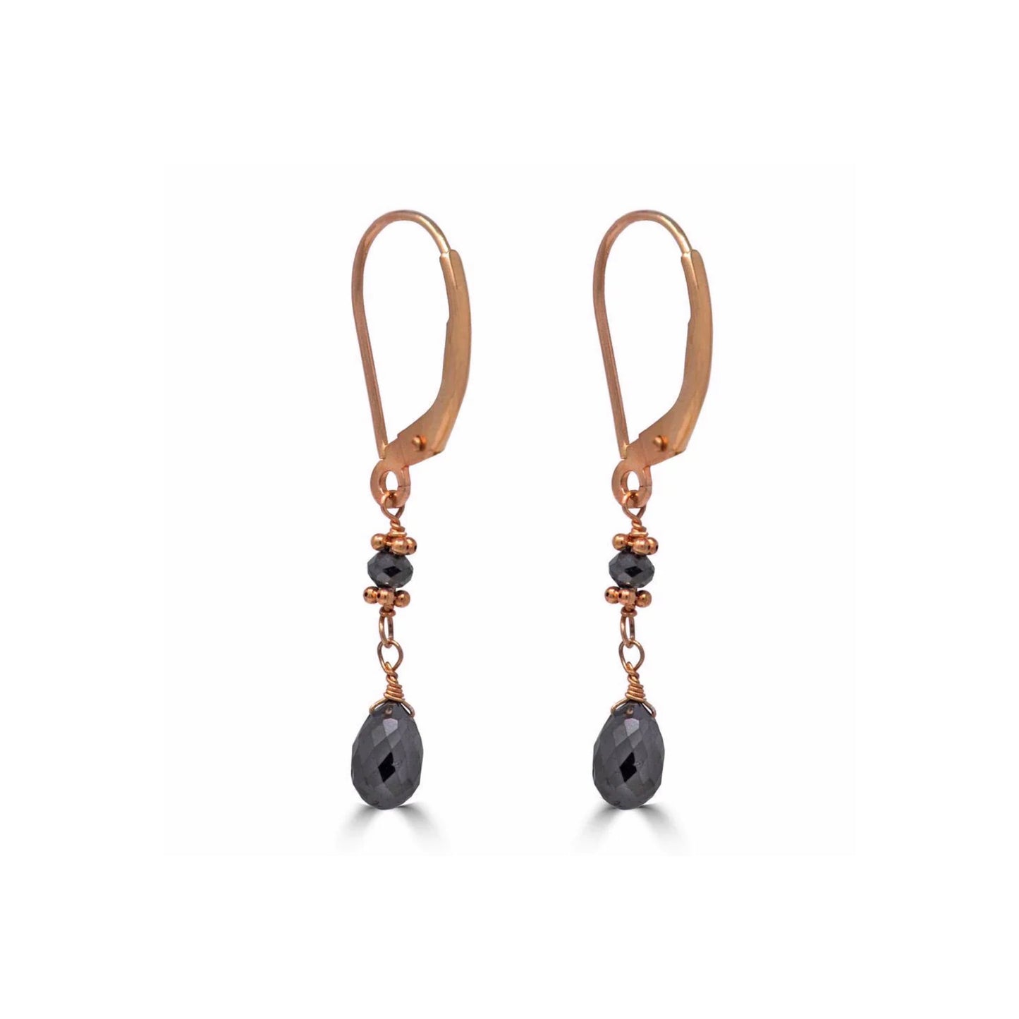 Black Diamond Drop Earrings