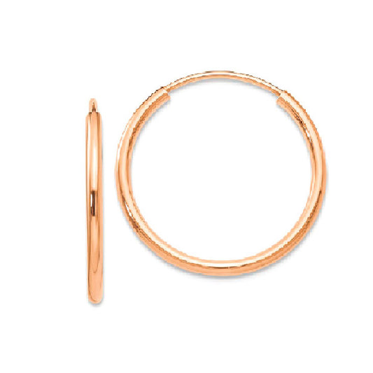 Small Gold Round Tube Hoop Earrings