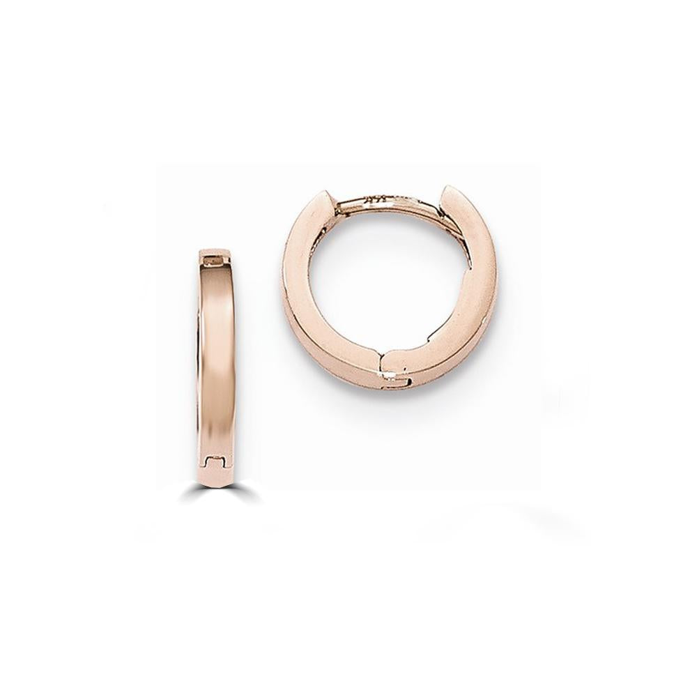 Huggie Hoop Earrings In Rose Gold