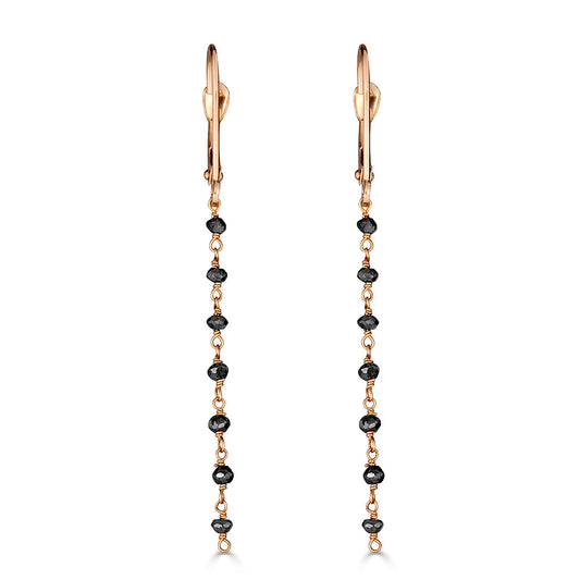 Black Diamond Chain Earrings