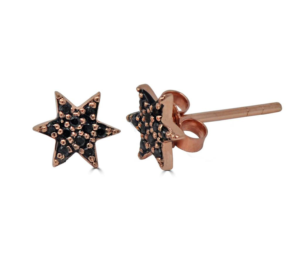 Black Diamond outlet Star Stud Earrings