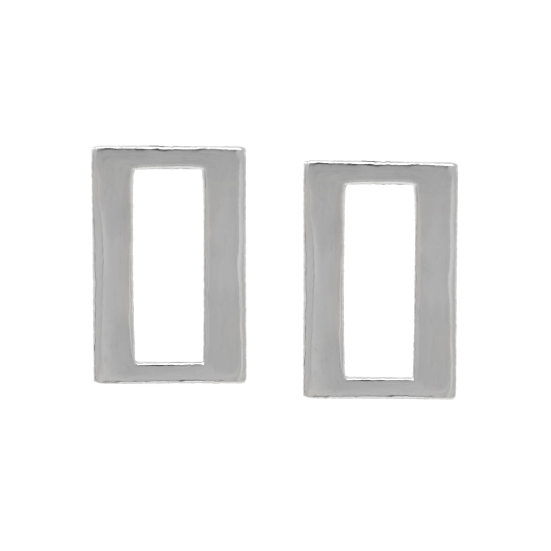 Cutout Rectangle Stud Earrings