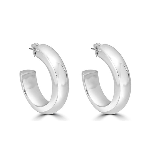 Thick Hollow Hoop Earrings