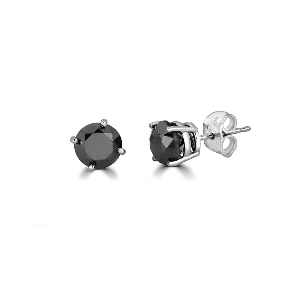 Black Diamond Stud Earrings