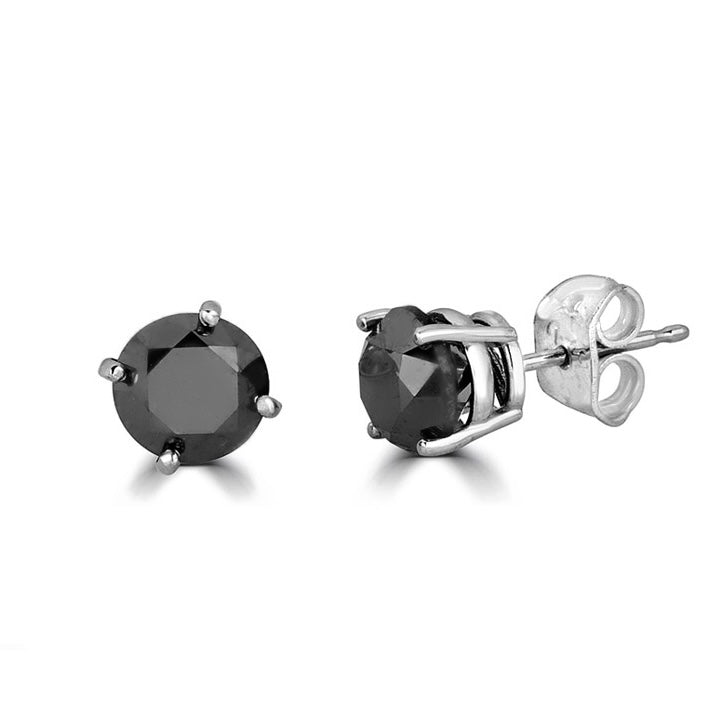 Black Diamond Stud Earrings