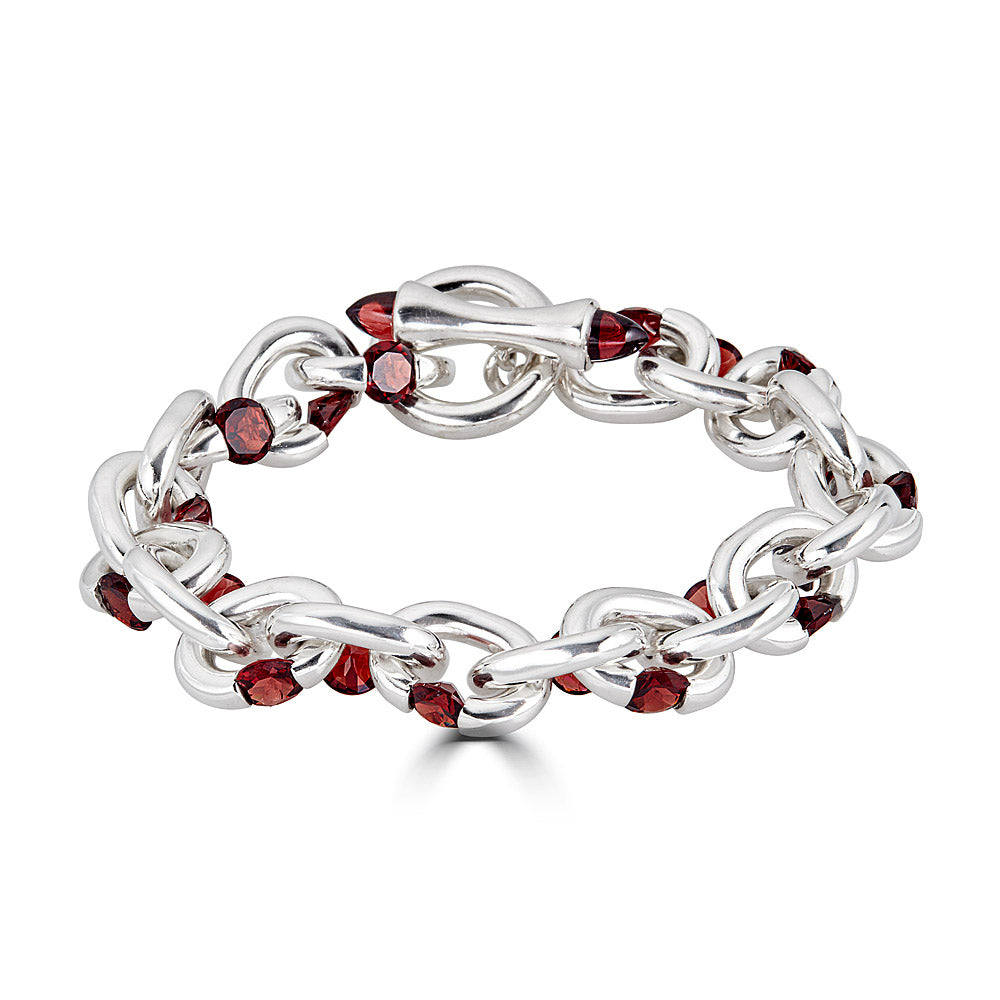 Gemstone Tension Link Bracelet