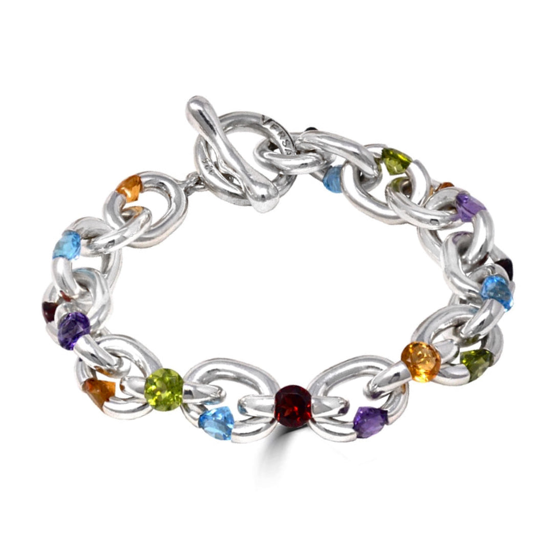 Gemstone Tension Link Bracelet