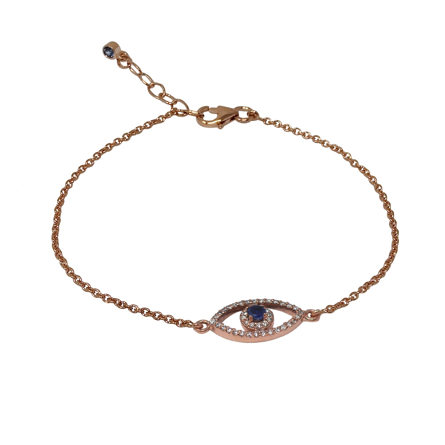 Diamond Evil Eye Chain Bracelet