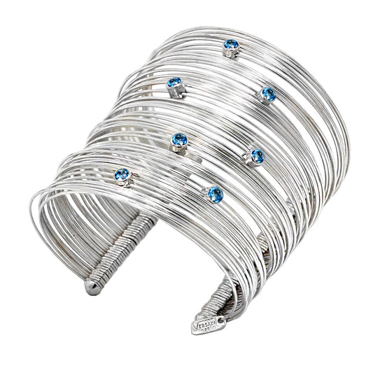 Gemstones Wire Cuff Bracelet