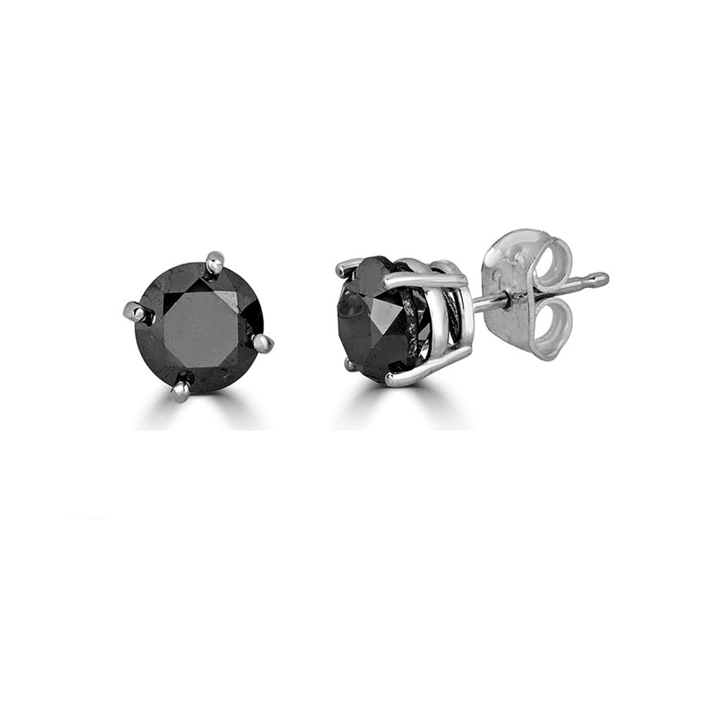 Black Diamond Stud Earrings