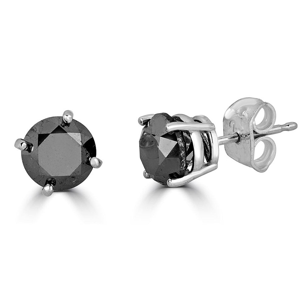 Black Diamond Stud Earrings