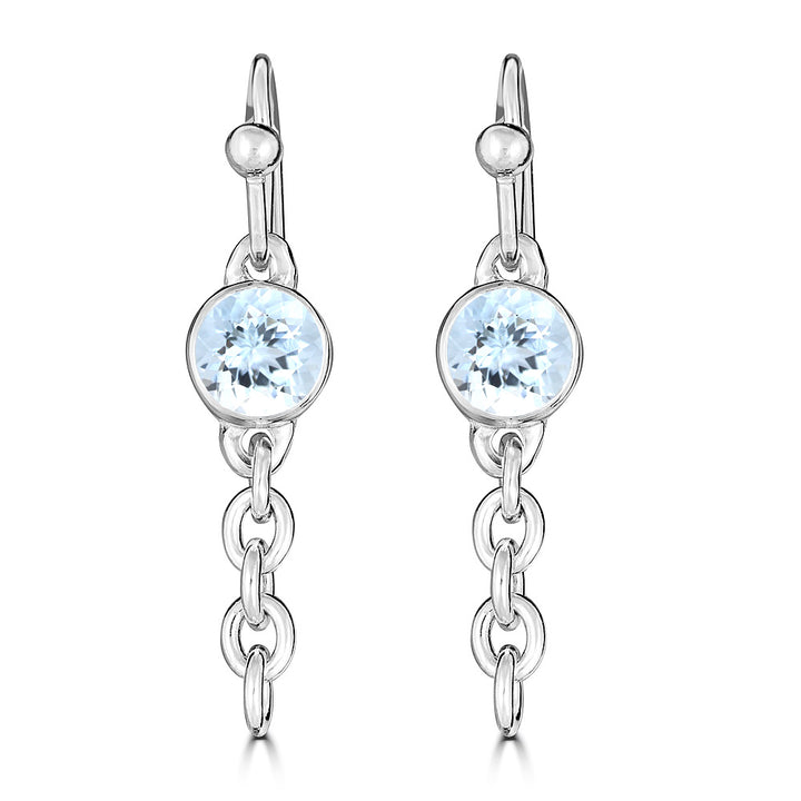 Dangling Gem Links Earrings