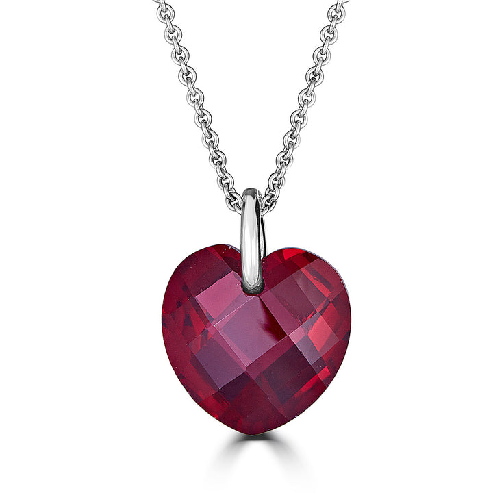 Gemstone Heart Pendant Necklace