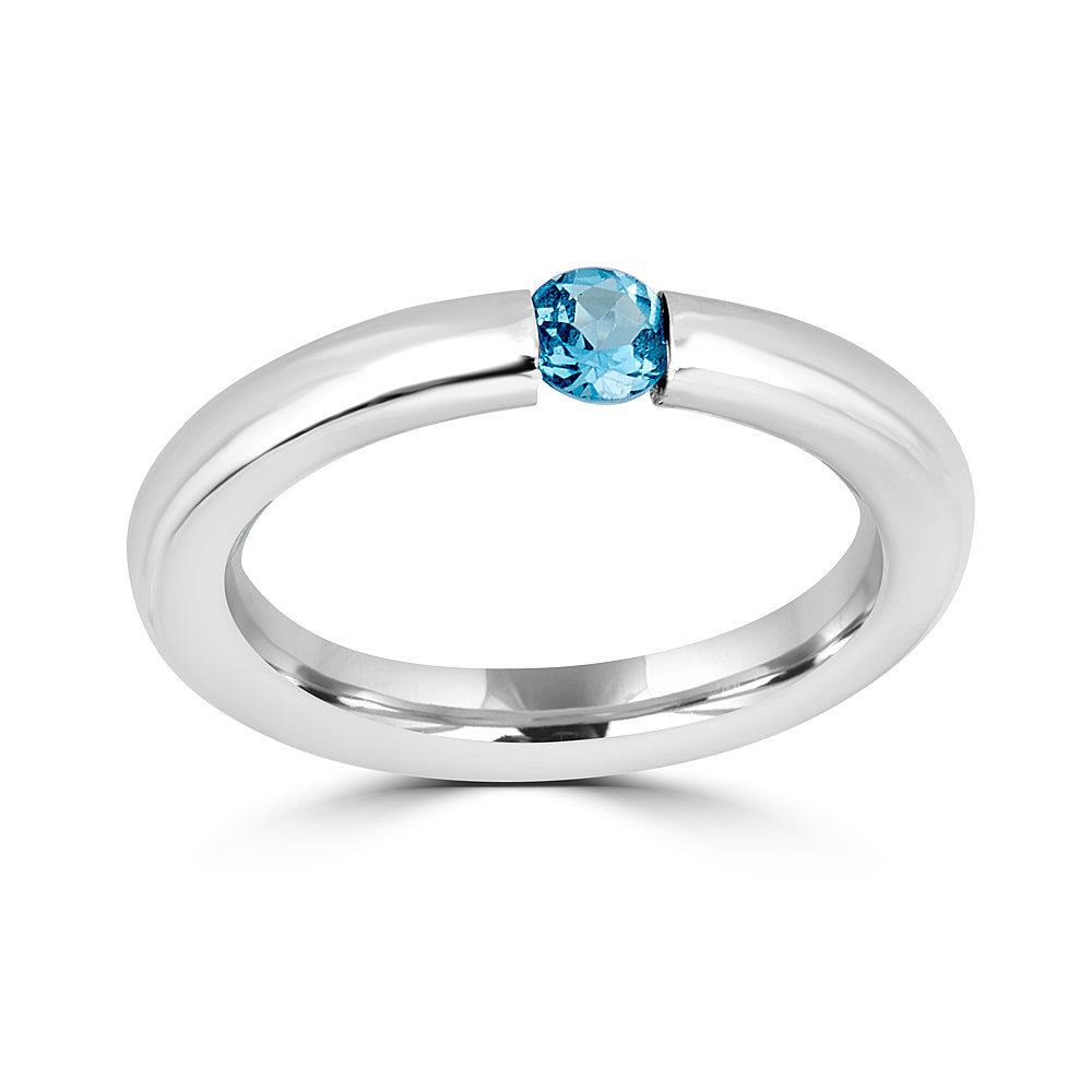 Gemstone Tension Set Ring