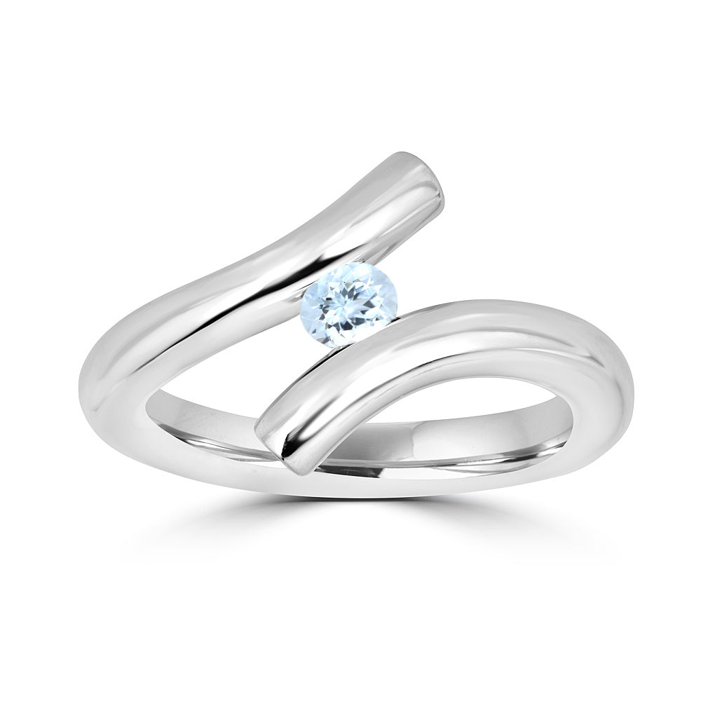 Swirl Tension Set Ring