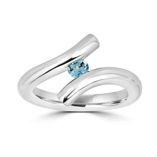 Swirl Tension Set Ring