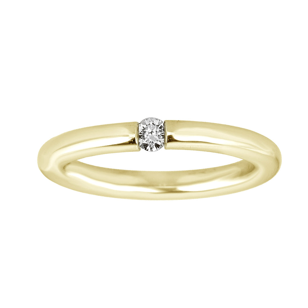 White Diamond Tension Set Ring