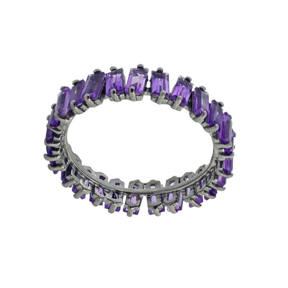 Gemstone Baguette Eternity Band