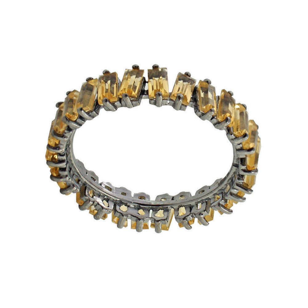 Gemstone Baguette Eternity Band