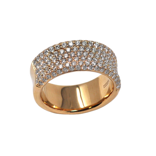 Wide Pavé White Diamond Half Band