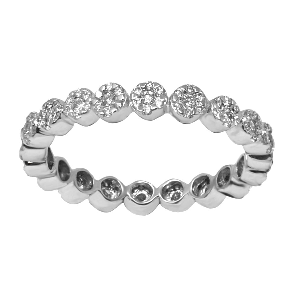 Round White Diamond Eternity Band