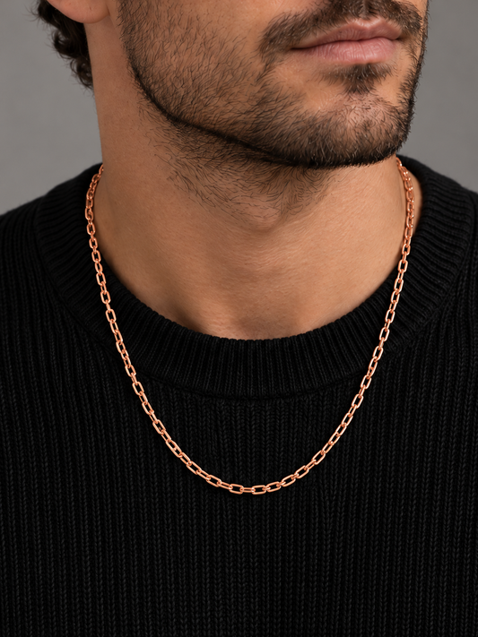 Gold Cable Link Necklace