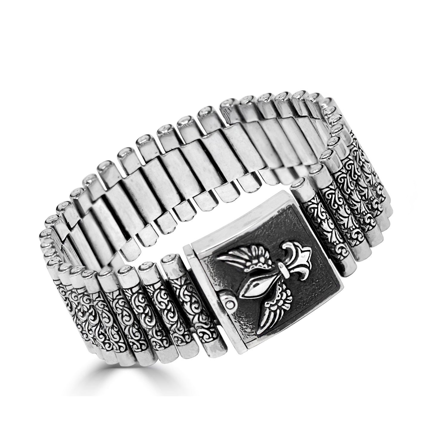 KeyDesign Bullet Bracelet With Fleur De Lis Clasp