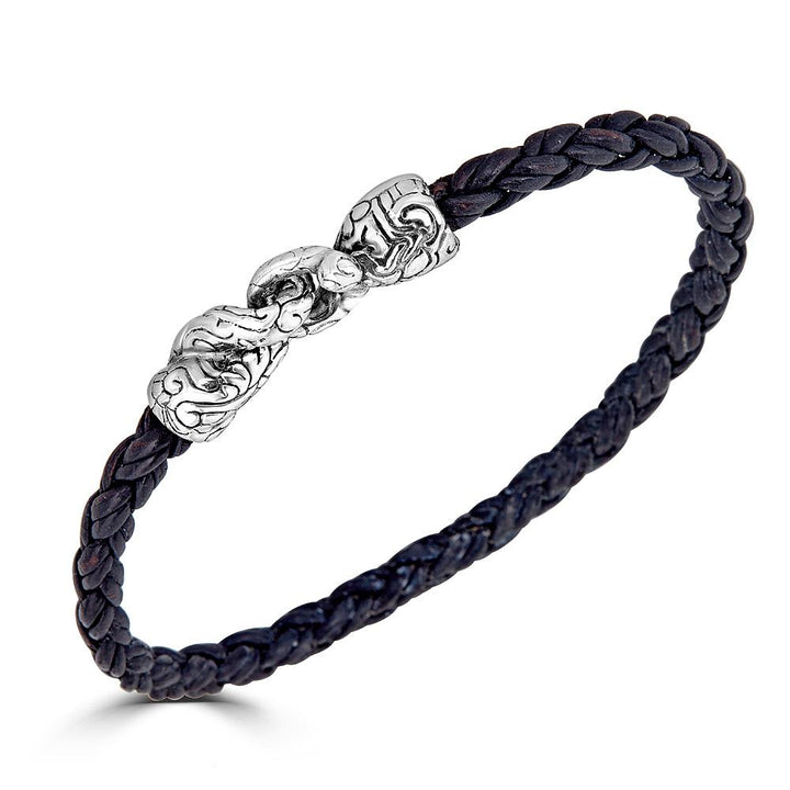 KeyDesign Knotted Leather Bracelet