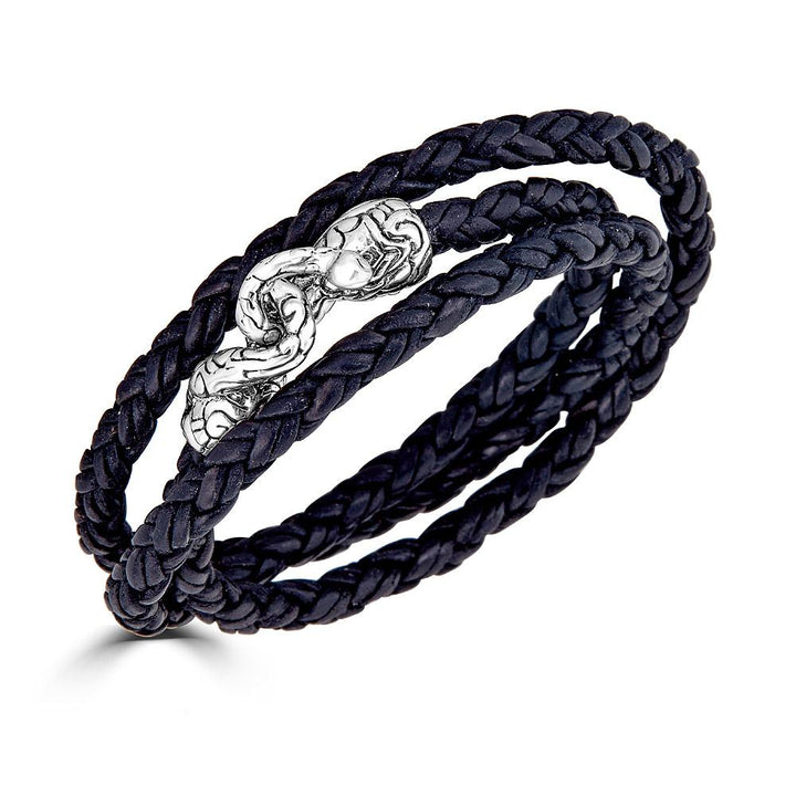 KeyDesign Knotted Leather Bracelet