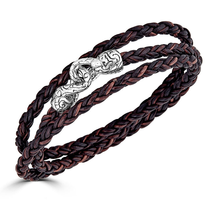 KeyDesign Knotted Leather Bracelet