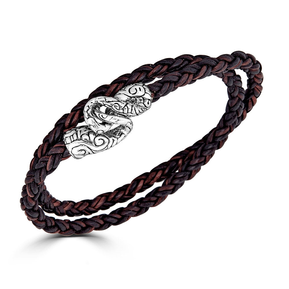 KeyDesign Knotted Leather Bracelet