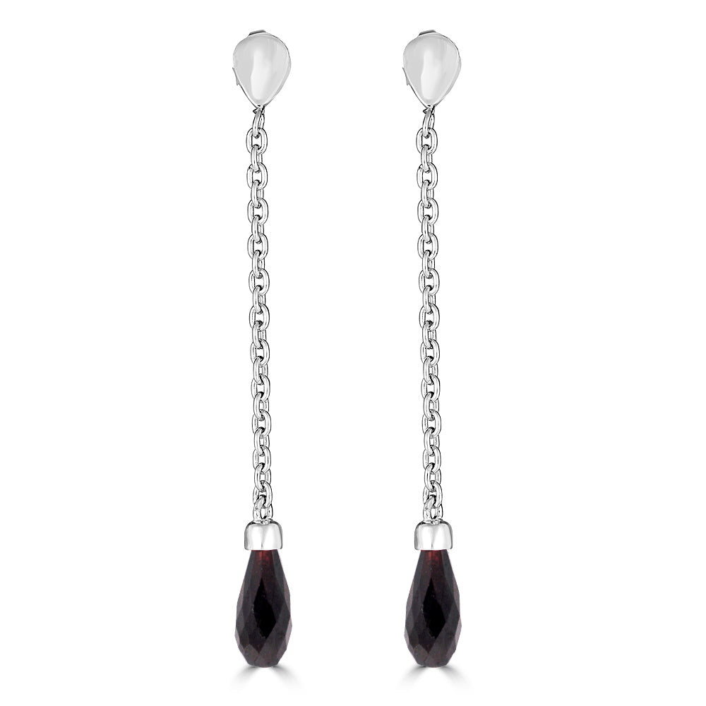 Gemstone Teardrop Earrings
