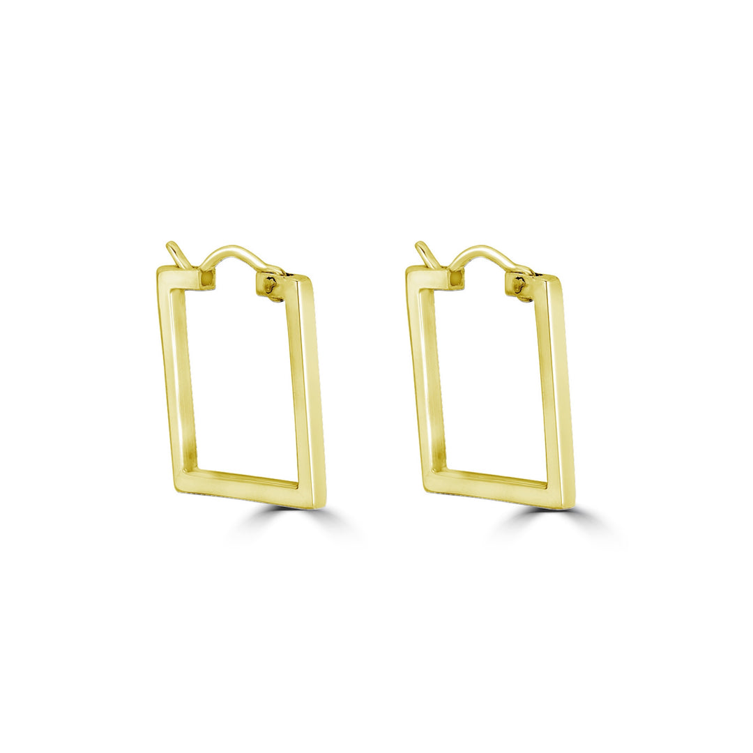 Small Rectangle Hoop Earrings