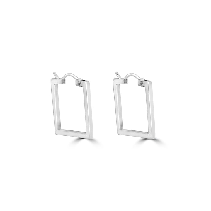 Small Rectangle Hoop Earrings