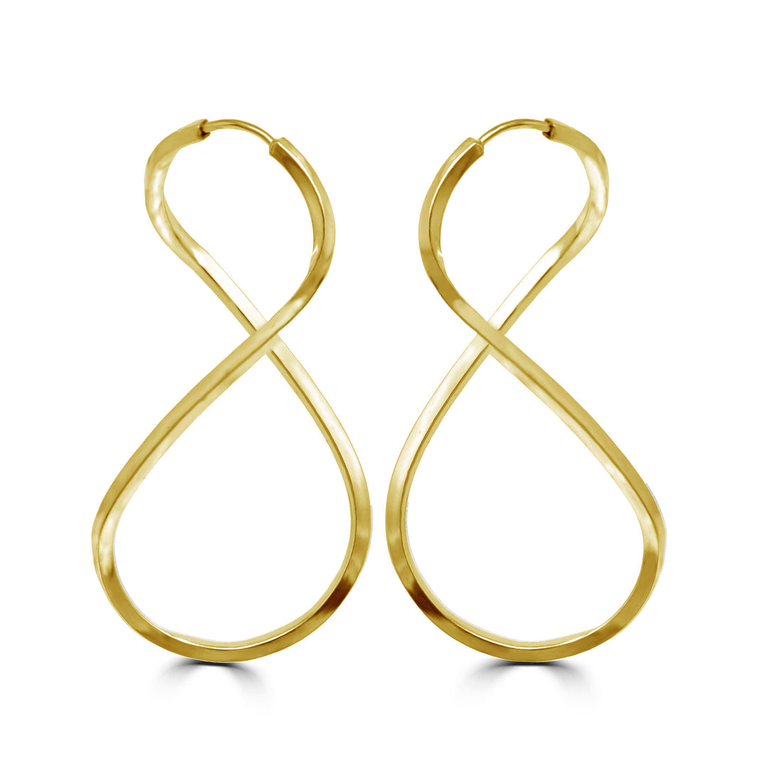 Twisted Earrings In Gold