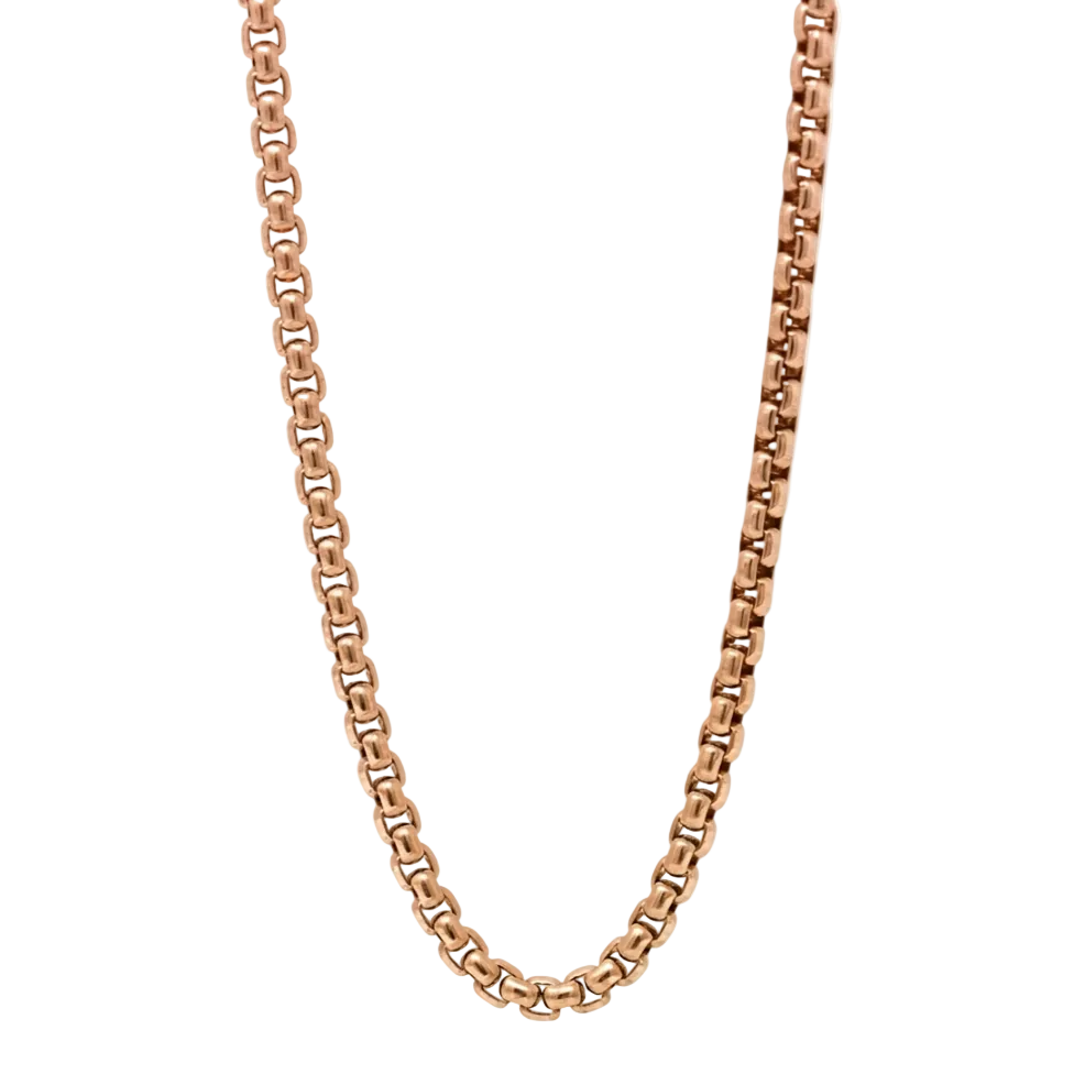 Men's best seller 14k gold 3.5mm large round box chain necklace - Bold luxury artisan chains by Versani SOHO NY